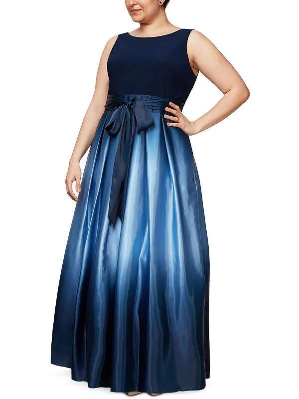 Everyday Fashion Plus Womens Satin Sleeveless Formal Dress