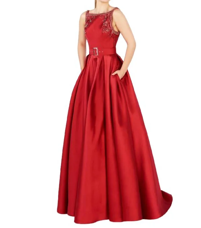 Huge Discounts This Week Sleeveless Ball Gown In Red