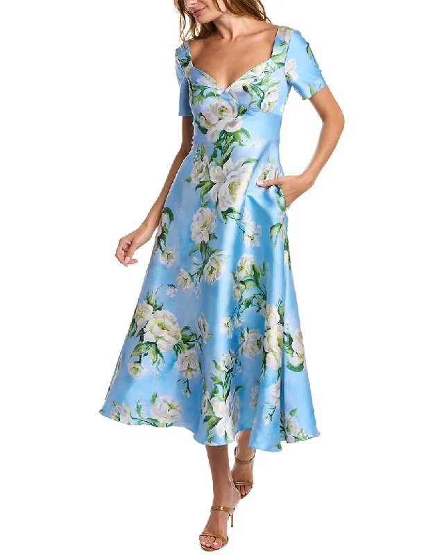 Wardrobe Update Theia Printed Mikado A-Line Dress