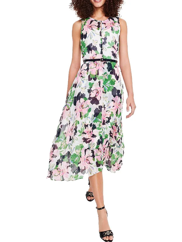 Bundle Offer Womens Floral Fit & Flare Midi Dress