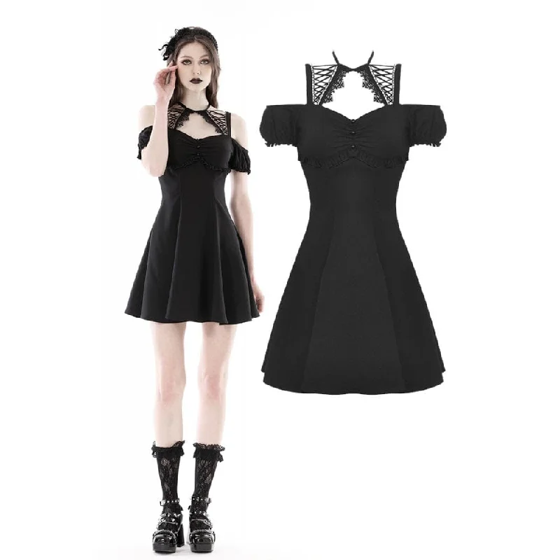 Clothes Of Woman Women's Gothic Strappy Off Shoulder Dress